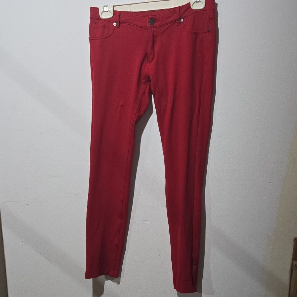 Shinestar Women's Skinny Pants in Red